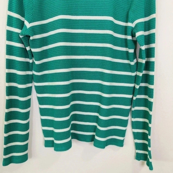 J.Crew Thermal Henley  Striped Long Sleeve Top - Picture 9 of 12